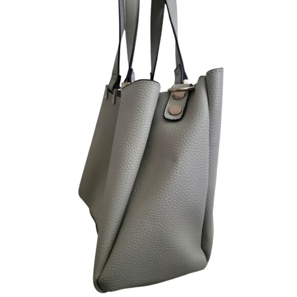 🛍 Steve Madden Gray Tote Bag with Floral Scarf Seasonal bag - Picture 7 of 11